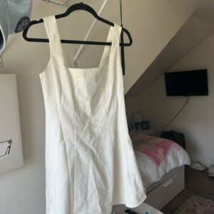 White A Line Graduation Dress
